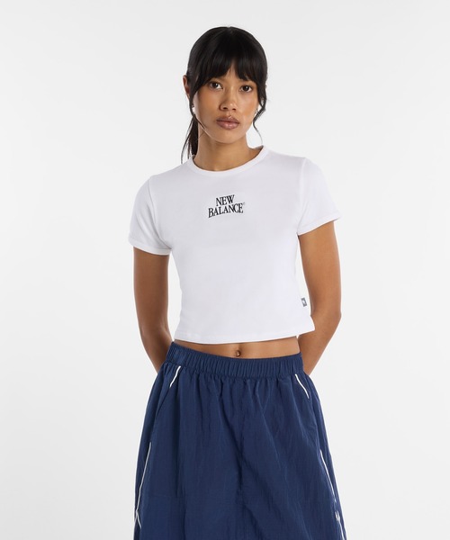 NEW BALANCE(ニューバランス)の「TracksideリンガーTシャツ(Tシャツ/カットソー・レディース・ライトパープル/ホワイト・SMALL/MEDIUM/LARGE/X-LARGE)」の11枚目の写真