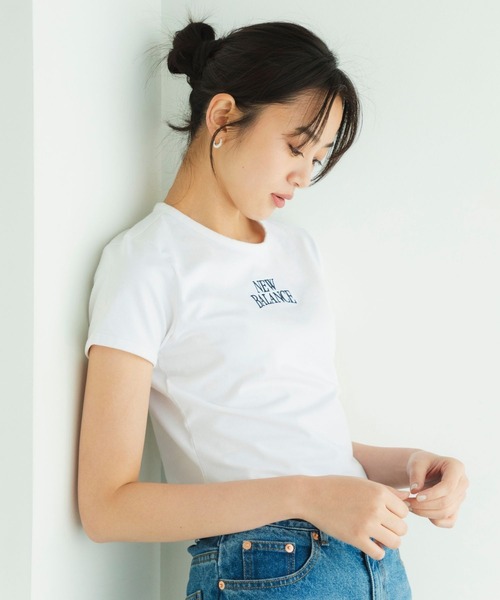 NEW BALANCE(ニューバランス)の「TracksideリンガーTシャツ(Tシャツ/カットソー・レディース・ライトパープル/ホワイト・SMALL/MEDIUM/LARGE/X-LARGE)」の3枚目の写真