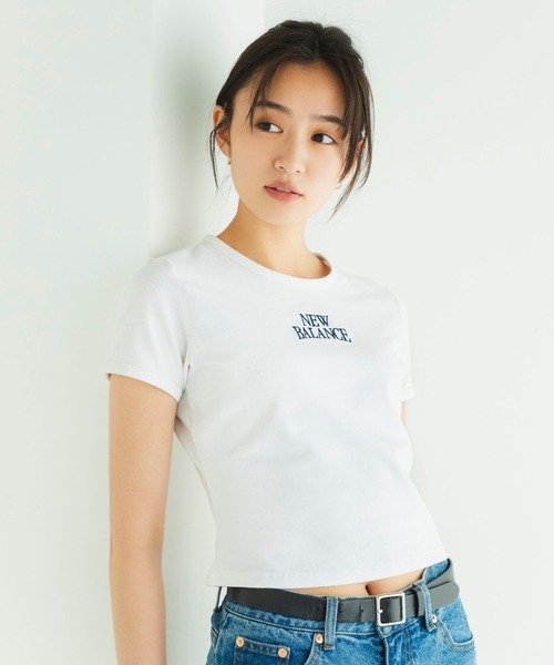 NEW BALANCE(ニューバランス)の「TracksideリンガーTシャツ(Tシャツ/カットソー・レディース・ライトパープル/ホワイト・SMALL/MEDIUM/LARGE/X-LARGE)」の13枚目の写真