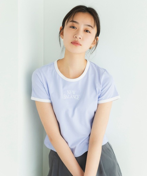 NEW BALANCE(ニューバランス)の「TracksideリンガーTシャツ(Tシャツ/カットソー・レディース・ライトパープル/ホワイト・SMALL/MEDIUM/LARGE/X-LARGE)」の14枚目の写真