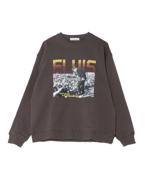 le cercle ADAM ET ROPE'(ルセルクルアダムエロペ)の「ELVIS PRESLEY アソートスウェット(スウェット・メンズ・チャコールグレー/ダークブラウン・L/M)」の1枚目の写真