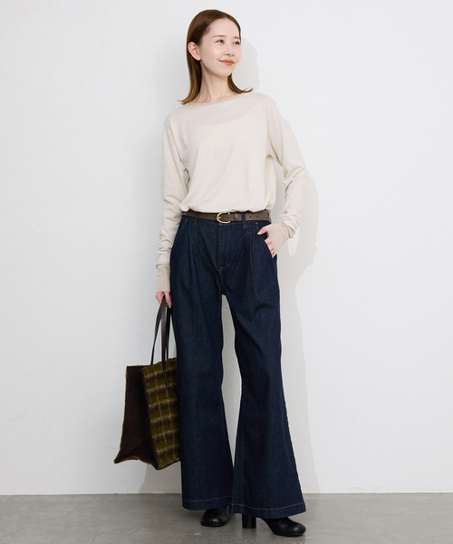 SLOBE IENA（スローブイエナ）の「《追加6》レイヤードスリーブロンTEE（Tシャツ/カットソー・レディース・ブラック系その他/アイボリー/ホワイト・FREE）」の13枚目の写真