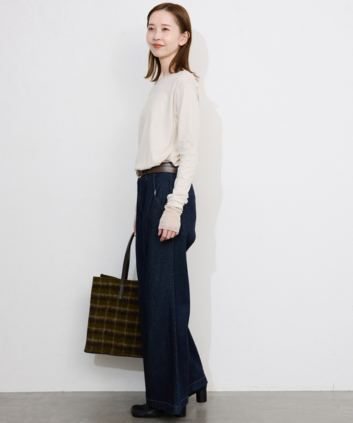 SLOBE IENA（スローブイエナ）の「《追加6》レイヤードスリーブロンTEE（Tシャツ/カットソー・レディース・ブラック系その他/アイボリー/ホワイト・FREE）」の15枚目の写真