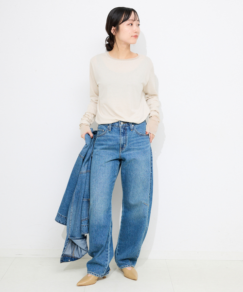 SLOBE IENA（スローブイエナ）の「《追加6》レイヤードスリーブロンTEE（Tシャツ/カットソー・レディース・ブラック系その他/アイボリー/ホワイト・FREE）」の20枚目の写真