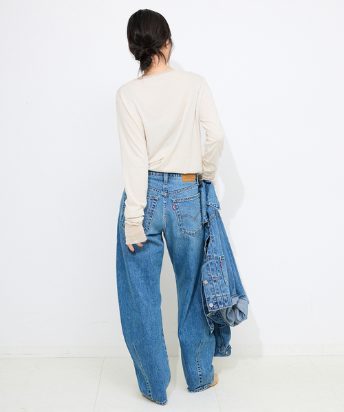 SLOBE IENA（スローブイエナ）の「《追加6》レイヤードスリーブロンTEE（Tシャツ/カットソー・レディース・ブラック系その他/アイボリー/ホワイト・FREE）」の22枚目の写真