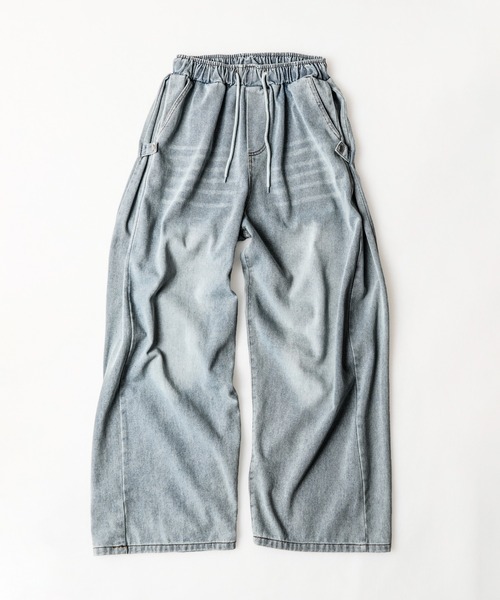 CALIFORNIA OUTFITTERS（カリフォルニア アウトフィッターズ）の「GC 2D6 サイド切り替えデニムワイドパンツ（デニムパンツ・メンズ・ライトブルー/ダークブルー/チャコール・FREE）」の9枚目の写真