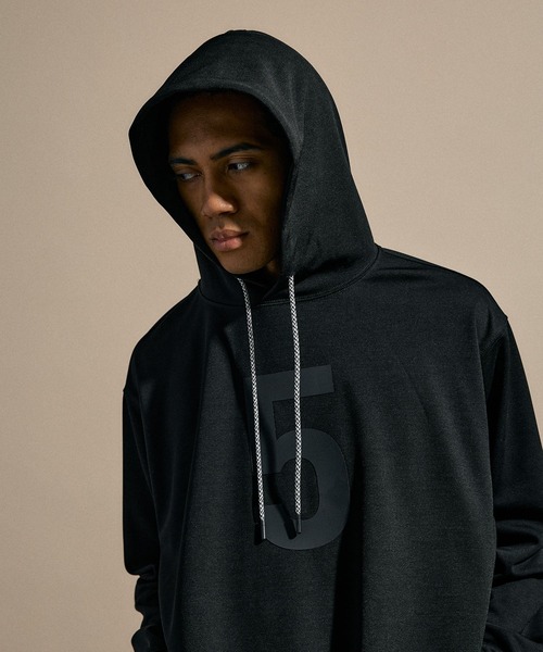 NUMERALS（ヌメラルズ）の「[NUMERALS]MOLDED JERSEY HOODIE（パーカー・メンズ・ネイビー/ブラック・MEDIUM/LARGE）」の9枚目の写真