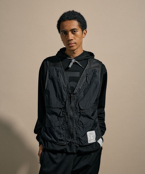 NUMERALS（ヌメラルズ）の「[NUMERALS]MOLDED JERSEY HOODIE（パーカー・メンズ・ネイビー/ブラック・MEDIUM/LARGE）」の10枚目の写真
