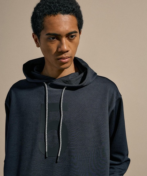 NUMERALS（ヌメラルズ）の「[NUMERALS]MOLDED JERSEY HOODIE（パーカー・メンズ・ネイビー/ブラック・MEDIUM/LARGE）」の15枚目の写真