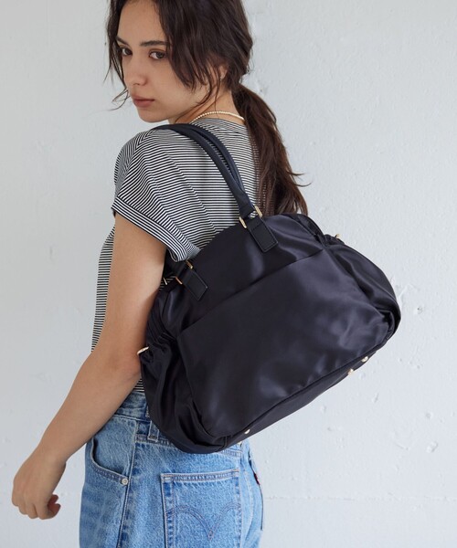 green label relaxing（グリーンレーベルリラクシング）の「【WEB限定】2WAY Wジップ ボストン バッグ はっ水（ボストンバッグ・レディース・オリーブ/ブラック/ネイビー・FREE）」の3枚目の写真