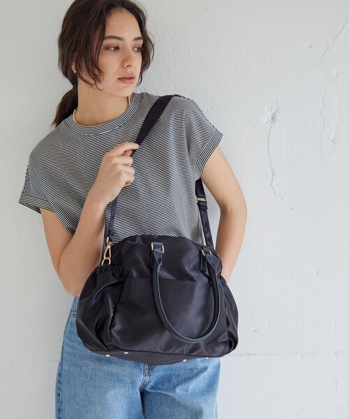 green label relaxing（グリーンレーベルリラクシング）の「【WEB限定】2WAY Wジップ ボストン バッグ はっ水（ボストンバッグ・レディース・オリーブ/ブラック/ネイビー・FREE）」の16枚目の写真