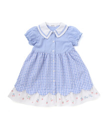 SLAP SLIP（スラップスリップ）の「【お揃い】ティアード襟付きチェック柄ワンピース(80~130cm)（ワンピース）」