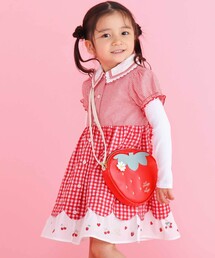 SLAP SLIP（スラップスリップ）の「【お揃い】ティアード襟付きチェック柄ワンピース(80~130cm)（ワンピース）」