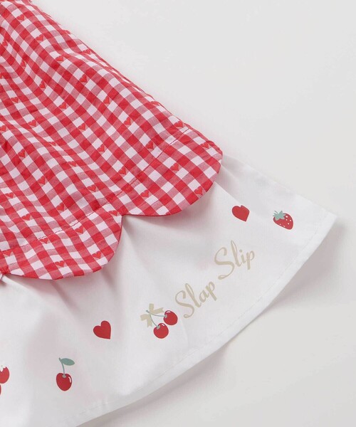 SLAP SLIP（スラップスリップ）の「【お揃い】ティアード襟付きチェック柄ワンピース(80~130cm)（ワンピース・キッズ・レッド系その他/ブルー系その他・110cm/100cm/90cm/80ｃｍ/120cm/130cm）」の8枚目の写真