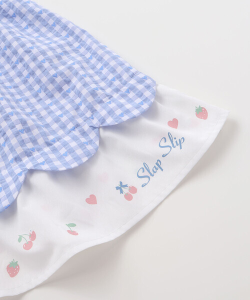 SLAP SLIP（スラップスリップ）の「【お揃い】ティアード襟付きチェック柄ワンピース(80~130cm)（ワンピース・キッズ・レッド系その他/ブルー系その他・110cm/100cm/90cm/80ｃｍ/120cm/130cm）」の13枚目の写真