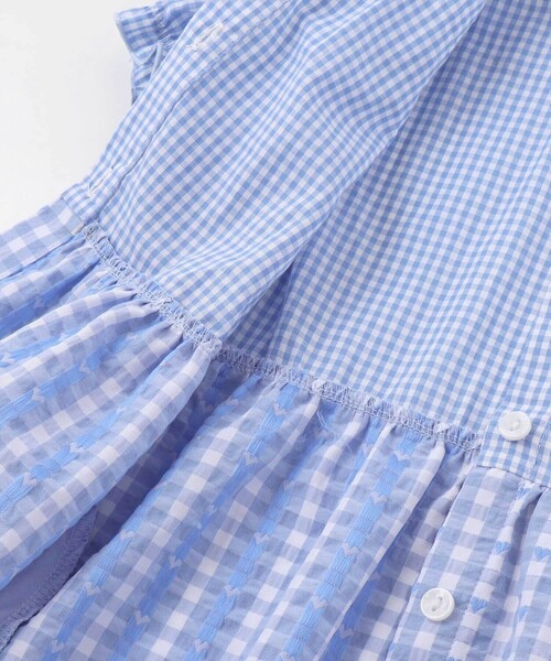 SLAP SLIP（スラップスリップ）の「【お揃い】ティアード襟付きチェック柄ワンピース(80~130cm)（ワンピース・キッズ・レッド系その他/ブルー系その他・110cm/100cm/90cm/80ｃｍ/120cm/130cm）」の16枚目の写真