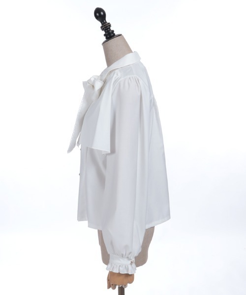 axes femme POETIQUE(アクシーズファムポエティック)の「ネコ×音符刺繍ブラウス(シャツ/ブラウス・レディース・ピンク/ホワイト・MEDIUM)」の14枚目の写真