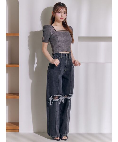 EATME（イートミー）の「ダメージレースデニムパンツ（デニムパンツ・レディース・ライトブルー/ブラック・MEDIUM/SMALL）」の20枚目の写真