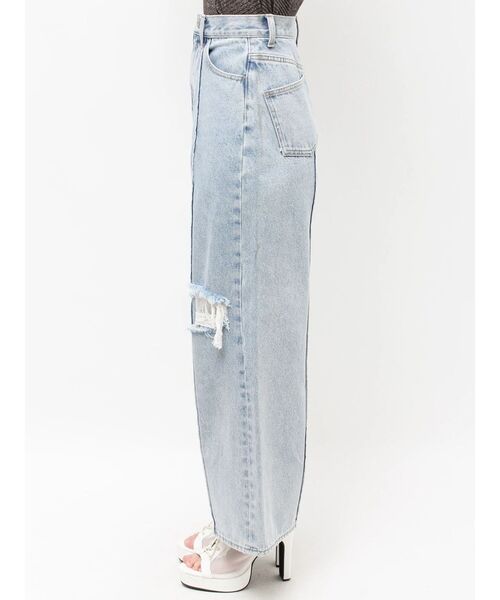 EATME(イートミー)の「ダメージレースデニムパンツ(デニムパンツ・レディース・ライトブルー/ブラック・MEDIUM/SMALL)」の15枚目の写真