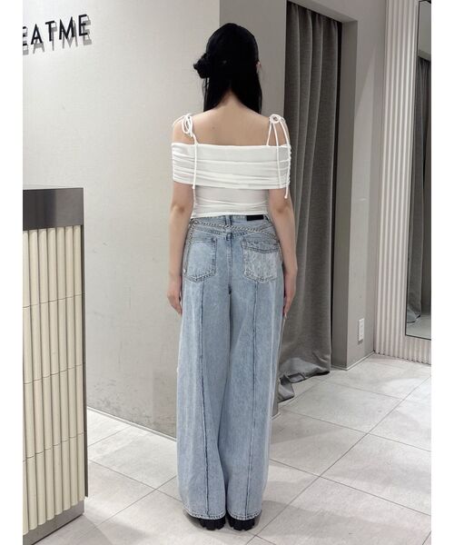 EATME（イートミー）の「ダメージレースデニムパンツ（デニムパンツ・レディース・ライトブルー/ブラック・MEDIUM/SMALL）」の10枚目の写真