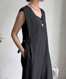 WEB限定】袖メッシュオールインワン（つなぎ/オールインワン）｜DouDou