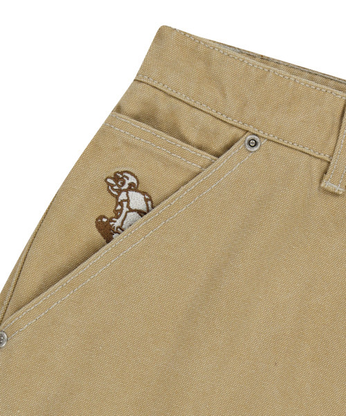 WKNDRS（ウィーキャンドース）の「DRAGGY WORK PANTS (BEIGE)（デニムパンツ・レディース・その他・SMALL/MEDIUM/LARGE/X-LARGE）」の4枚目の写真