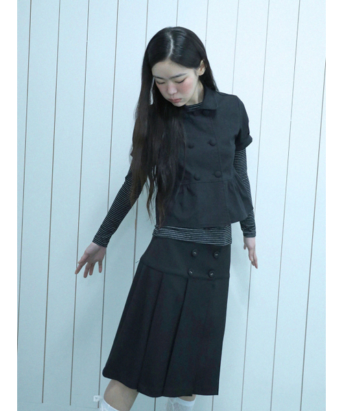 UGLY SHADOW（アグリーシャドウ）の「DOUBLE BLOUSE JACKET(BLACK)（シャツ/ブラウス・レディース・その他・FREE）」の2枚目の写真