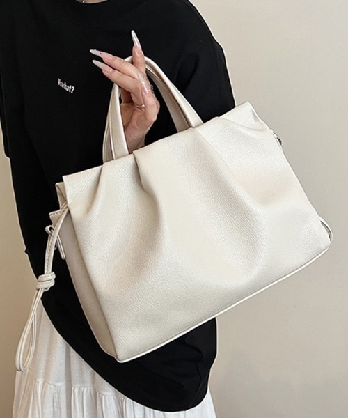 ONEP STAR(ワンピスター)の「2WAYハンドル付きバッグ(ショルダーバッグ・レディース・グリーン/ダークブラウン/ブラウン/オフホワイト/カーキ/ブラック・FREE)」の12枚目の写真