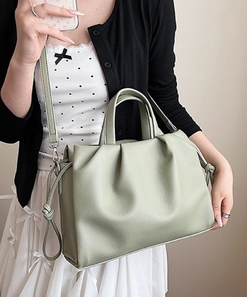 ONEP STAR(ワンピスター)の「2WAYハンドル付きバッグ(ショルダーバッグ・レディース・グリーン/ダークブラウン/ブラウン/オフホワイト/カーキ/ブラック・FREE)」の14枚目の写真