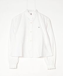 TOMMY HILFIGER | オックスフォードクロップドラッフルロングスリーブシャツ(シャツ/ブラウス)