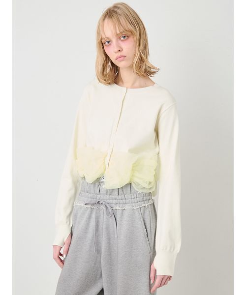 SORIN チュールデコレート カーディガン SORIN（ソリン ）の「Tulle Decorated Cardigan/チュールデコレート