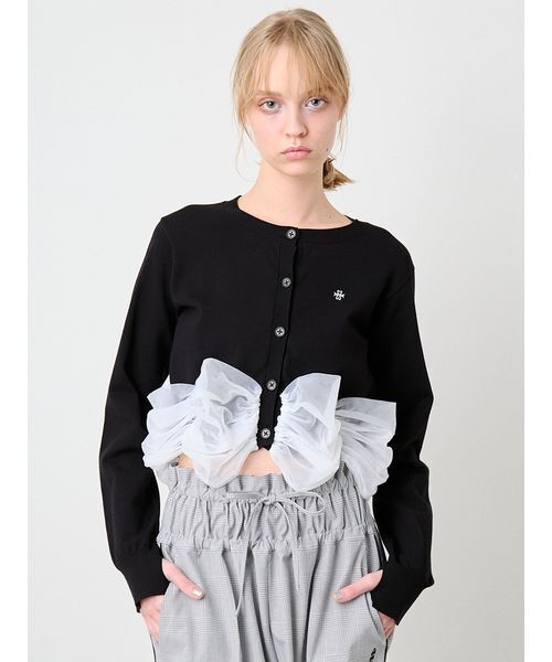 SORIN チュールデコレート カーディガン SORIN（ソリン ）の「Tulle Decorated Cardigan/チュールデコレート