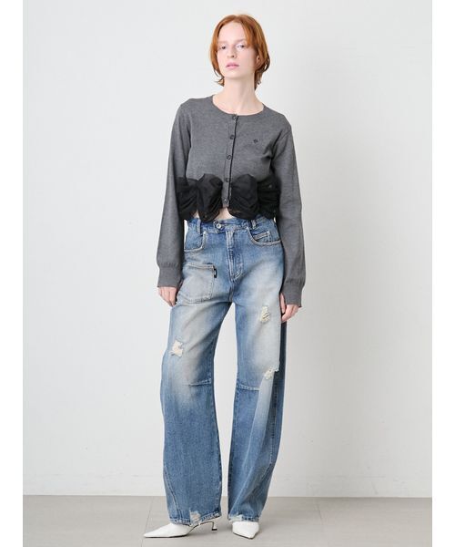 SORIN（ソリン ）の「Tulle Decorated Cardigan/チュールデコレート