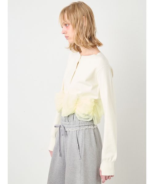 SORIN ソリン　カーディガン Tulle Decorated Cardigan/チュールデコレート カーディガン