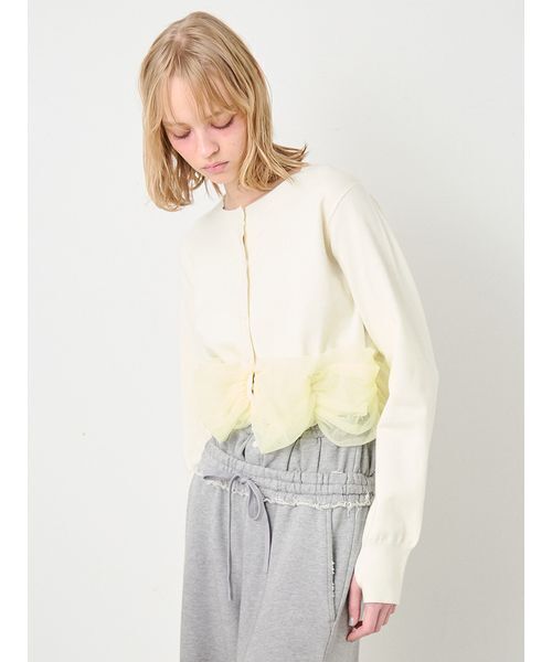 SORIN（ソリン ）の「Tulle Decorated Cardigan/チュールデコレート