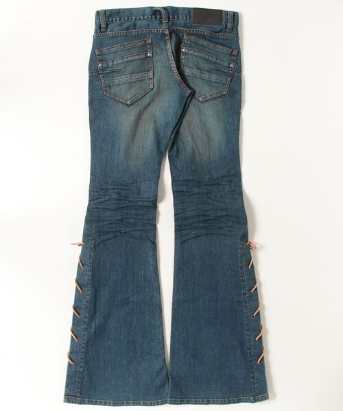 TORNADO MART（トルネードマート）の「TORNADO MART∴ブルーヴィンテージレースアップベルボトム（デニムパンツ・メンズ・ブルー・S/M）」の2枚目の写真