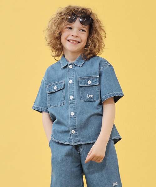 Lee（リー）の「Lee/リー【110-160cm】キッズ フィールドシャツ（シャツ/ブラウス・キッズ・ブラック/ブルー/ストライプ・110/150/130）」の3枚目の写真