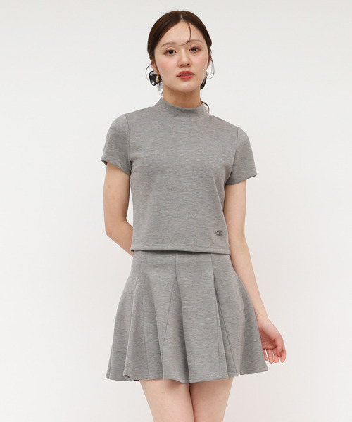 ROYAL PARTY(ロイヤルパーティー)の「半袖プチハイカットトップス(Tシャツ/カットソー・レディース・ブラック/グレー/オフホワイト・FREE)」の17枚目の写真