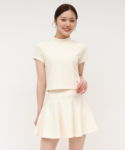 ROYAL PARTY(ロイヤルパーティー)の「半袖プチハイカットトップス(Tシャツ/カットソー・レディース・ブラック/グレー/オフホワイト・FREE)」の15枚目の写真