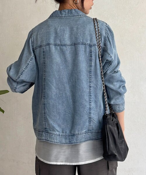 un dix cors（アンディコール）の「パウダーデニムジャケット（ブルゾン・レディース・グレー/サックスブルー/インディゴブルー・FREE）」の14枚目の写真