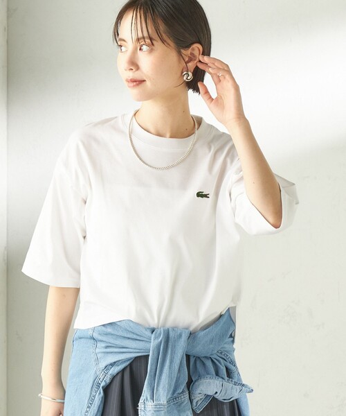 SHIPS別注】LACOSTE:〈手洗い可能〉五分袖 TEE（Tシャツ/カットソー