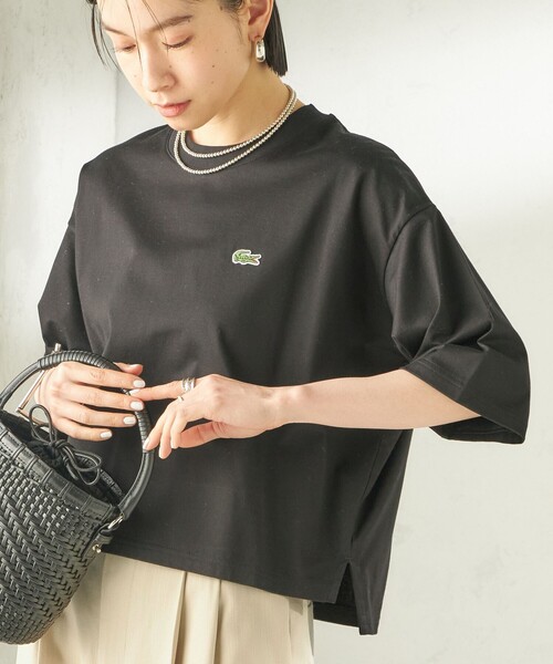 SHIPS別注】LACOSTE:〈手洗い可能〉五分袖 TEE（Tシャツ/カットソー