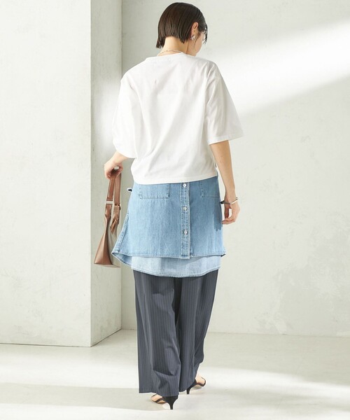 LACOSTE（ラコステ）の「【SHIPS別注】LACOSTE:〈手洗い可能〉五分袖 TEE（Tシャツ/カットソー・レディース・ホワイト/ブラック/ブラウン/ピンク・SMALL/MEDIUM）」の7枚目の写真