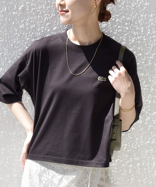 SHIPS別注】LACOSTE:〈手洗い可能〉五分袖 TEE（Tシャツ/カットソー