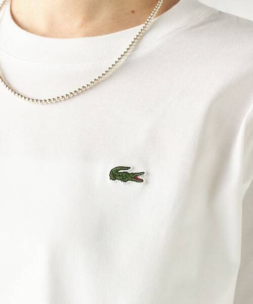 LACOSTE（ラコステ）の「【SHIPS別注】LACOSTE:〈手洗い可能〉五分袖 TEE（Tシャツ/カットソー・レディース・ホワイト/ブラック/ブラウン/ピンク・SMALL/MEDIUM）」の11枚目の写真