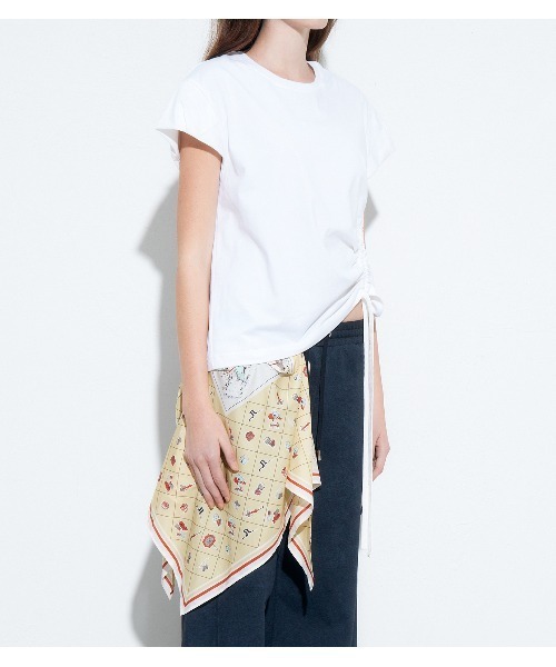 LE CIEL BLEU(ルシェルブルー)の「スカーフディテールSS Tシャツ / Scarf Detail SS T-Shirt(Tシャツ/カットソー・レディース・オフホワイト/ブラック・38/36)」の7枚目の写真