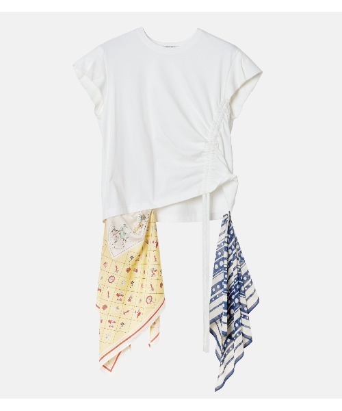 LE CIEL BLEU(ルシェルブルー)の「スカーフディテールSS Tシャツ / Scarf Detail SS T-Shirt(Tシャツ/カットソー・レディース・オフホワイト/ブラック・38/36)」の10枚目の写真