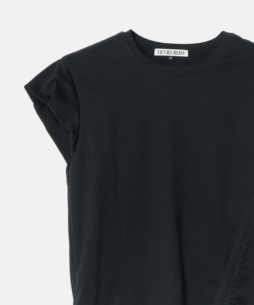 LE CIEL BLEU(ルシェルブルー)の「スカーフディテールSS Tシャツ / Scarf Detail SS T-Shirt(Tシャツ/カットソー・レディース・オフホワイト/ブラック・38/36)」の14枚目の写真