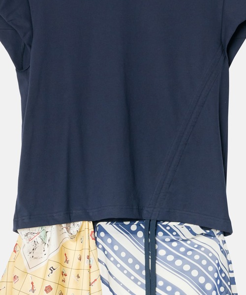 LE CIEL BLEU(ルシェルブルー)の「スカーフディテールSS Tシャツ / Scarf Detail SS T-Shirt(Tシャツ/カットソー・レディース・オフホワイト/ブラック・38/36)」の18枚目の写真
