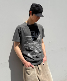 NICE GHOST CLUB | TORNADO LOGO PIGMENT TEE_CHARCOAL(NG2GMUT500A)(Tシャツ/カットソー)